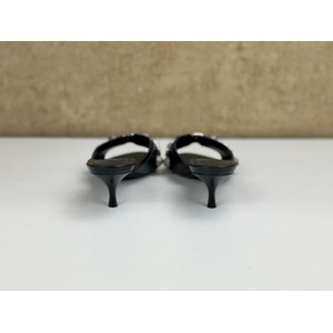 BALENCIAGA 694350 CAGOLE STUDDEDLEATHER MULES