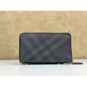 BURBERRY LONDON CHECK AND LEATHER ORGANIZER