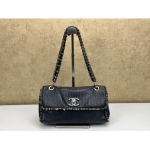 CHANEL TWEED FRINGE CC FLAP BAG