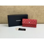 CHANEL CC L-DOUBLE LONG WALLET QUILTED