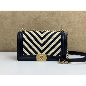 CHANEL MEDIUM BRAIDED CHEVRON CORDING LE BOY