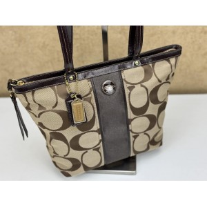 COACH F21950 SIGNATURE STRIPE TOTE