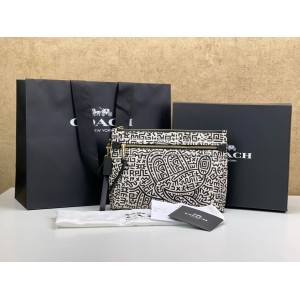 COACH 5220 DISNEY MICKEY MOUSE X KEITH HARING ACADEMY POUCH [NEW]