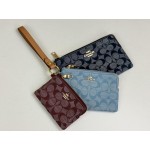 COACH CH199 CORNER ZIP TRIO IN SIGNATURE CHAMBRAY [NEW]