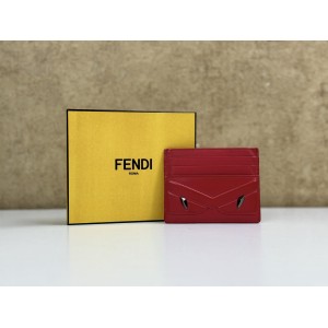 FENDI 7M0164 MONSTER LEATHER CARD HOLDER