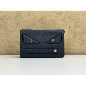 FENDI 7VA350 MONSTER EYES ZIP CLUTCH BAG