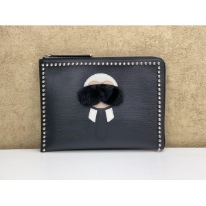 FENDI 8M0370 KARLITO STUDS CLUTCH