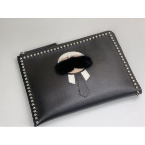 FENDI 8M0370 KARLITO STUDS CLUTCH