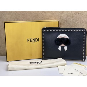 FENDI 8M0370 KARLITO STUDS CLUTCH