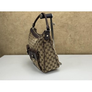 GUCCI 153025 GG CANVAS SHOULDER BAG
