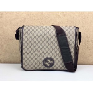 GUCCI 222291 GG SUPREME INTERLOCKING G MESSENGER BAG