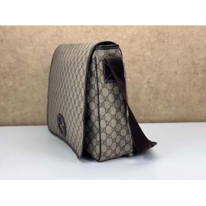GUCCI 222291 GG SUPREME INTERLOCKING G MESSENGER BAG
