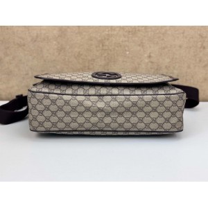 GUCCI 222291 GG SUPREME INTERLOCKING G MESSENGER BAG