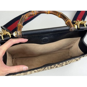 GUCCI 459076 BAMBOO NIMFAIR TOP HANDLE BAG