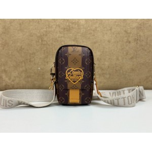 LOUIS VUITTON M81005 FLAP DOUBLE PHONE POUCH LOUIS VUITTON M81005 FLAP DOUBLE PHONE POUCH