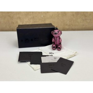 MCM MIZ6AZZ01PK001 VISETOS PATTERN BEAR KEYCHAIN CHARM