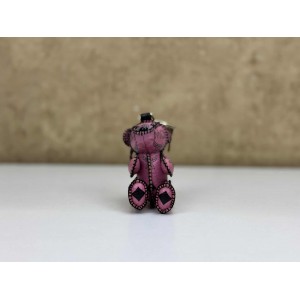 MCM MIZ6AZZ01PK001 VISETOS PATTERN BEAR KEYCHAIN CHARM