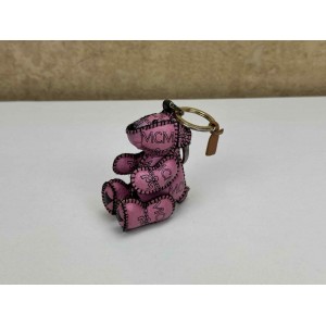 MCM MIZ6AZZ01PK001 VISETOS PATTERN BEAR KEYCHAIN CHARM