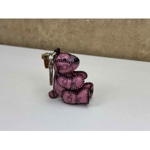 MCM MIZ6AZZ01PK001 VISETOS PATTERN BEAR KEYCHAIN CHARM