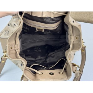 MCM VISETOS DRAWSTRING BUCKET BAG