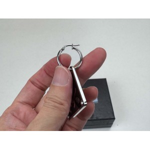 PRADA 1JO977 SYMBOLE PENDANT LEFT EARRING