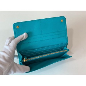 PRADA 1MH132 SAFFIANO LEATHER LONG FOLD WALLET [NEW]