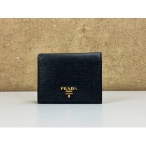 PRADA 1MV204 SHORT BI-FOLD CLASP SLIM WALLET