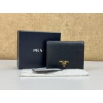 PRADA 1MV204 SHORT BI-FOLD CLASP SLIM WALLET
