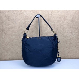 PRADA BR4567 NYLON JACQUARD HOBO LARGE BAG