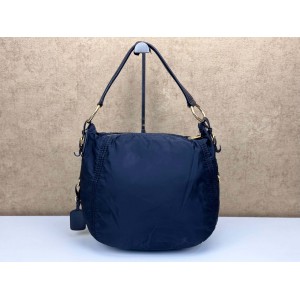 PRADA BR4567 NYLON JACQUARD HOBO LARGE BAG