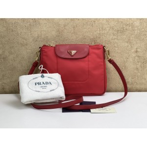 PRADA BT0933 TESSUTO NYLON & SAFFIANO LEATHER TRIM CROSSBODY BAG