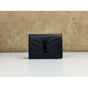 YSL 530841 SMALL WALLET IN GRAIN LEATHER [NEW]
