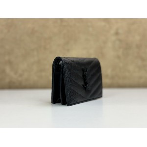 YSL 530841 SMALL WALLET IN GRAIN LEATHER [NEW]